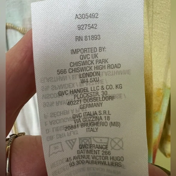 LOGO by Lori Goldstein Yellow and Green Cardigan - Picture 5 of 11